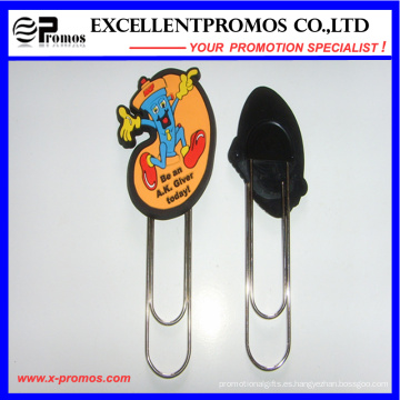 Personalizado Soft 3D caucho PVC Paper Clip marcador (EP-C57291)